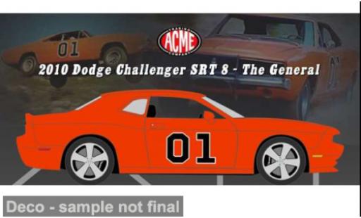 Dodge Challenger 1/18 ACME SRT 8 rot 2010 The General 1:18 diecast model cars