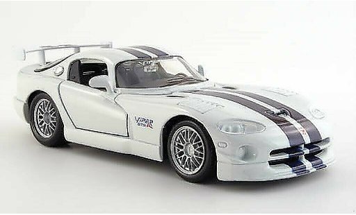 Dodge Viper Roadster 1/24 Maisto GT 2 white with bluen stripes diecast model cars