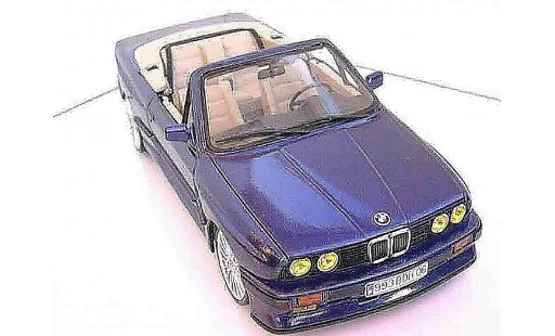 Bmw 325 Cabriolet 1/18 Autoart E30 i e30 blue metallized swap moteur m3 interieur cuir beige diecast model cars