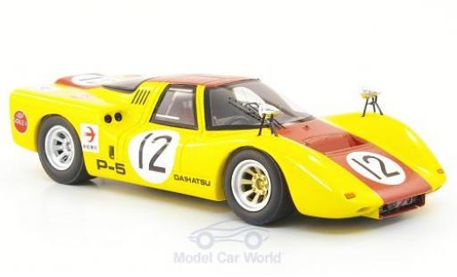 Diecast model cars Daihatsu P-5 1/43 Ebbro yellow/red No.12 GP Japan 1968 Daihatsu P-5 1/43 Ebbro yellow/red No.12 GP Japan 1968 diecast model cars