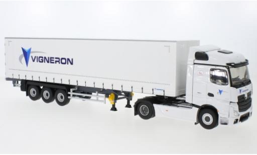 Diecast model cars Mercedes Actros 1/43 Eligor 5 Vigneron Gardinenplanen-Sattelzug Mercedes Actros 1/43 Eligor 5 Vigneron Gardinenplanen-Sattelzug diecast model cars