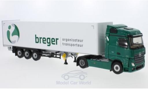 Mercedes Actros 1/43 Eligor 2 Streamspace Breger Gardinenplanen-Sattelzug diecast model cars