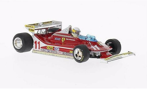 Ferrari 312 T4 1/43 Brumm No.11 with Fahrerfigur GP Monaco 1979 diecast model cars