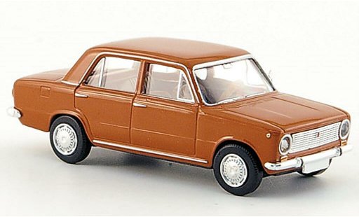 Fiat 124 Limousine 1/87 Brekina brown diecast model cars