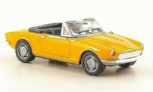Fiat 124 Sport Spider 1/87 Herpa orange diecast model cars