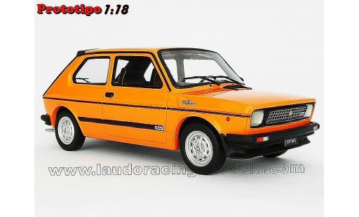 Fiat 127 Sport 1/18 Laudoracing Models 70 HP LM090B orange diecast model cars