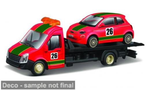 Fiat 500 1/43 Burago e rot/Dekor #26 1:43 Bburago diecast model cars
