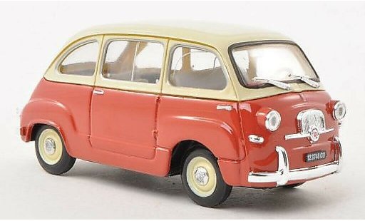 Fiat 600 Multipla 1/43 Brumm red/beige 1956 diecast model cars