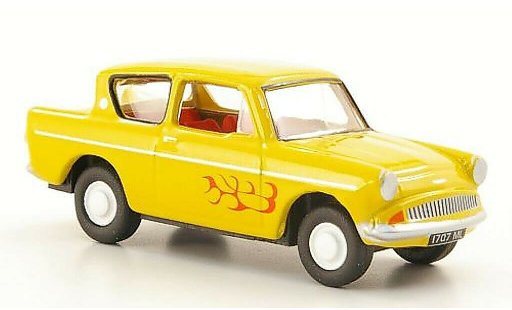 Ford Anglia 105E 1/76 Oxford yellow with Flammendekor diecast model cars