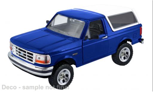 Ford Bronco 1/24 Motormax blau/weiss 1993 1:24 diecast model cars