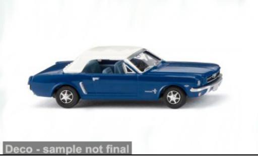 Diecast model cars Ford Mustang Cabriolet blau/weiss 1964 1/87 Wiking