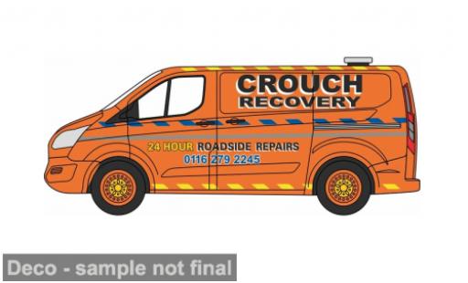 Diecast model cars Ford Transit Custom orange Crouch Recovery 1/76 Oxford