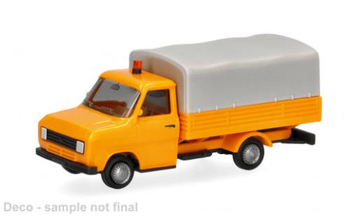 Diecast model cars Ford Transit orange/beige 1/87 Herpa