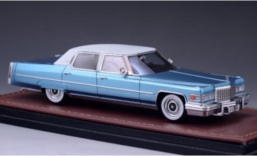 Diecast model cars Cadillac Fleetwood 1/43 GLM Brougham metallic blue/white 1976 Cadillac Fleetwood 1/43 GLM Brougham metallic blue/white 1976 diecast model cars