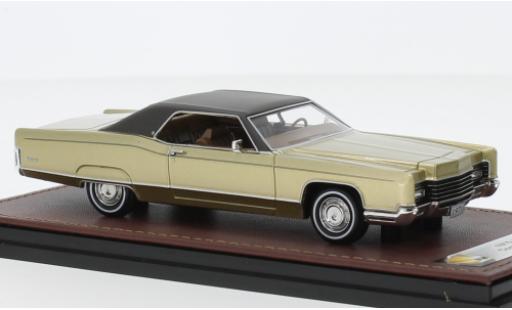 Diecast model cars Lincoln Continental 1/43 GLM Coupe metallise beige/brun 1970 Lincoln Continental 1/43 GLM Coupe metallise beige/brun 1970 diecast model cars