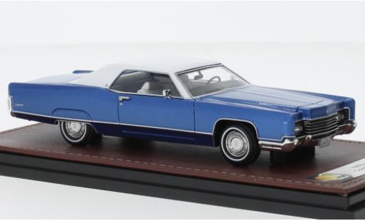 Diecast model cars Lincoln Continental 1/43 GLM Coupe metallise blue/white 1970 Lincoln Continental 1/43 GLM Coupe metallise blue/white 1970 diecast model cars