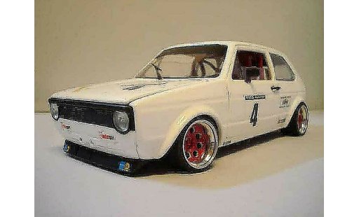 Volkswagen Golf GTI 1/18 Solido Berg Cup white jantes red diecast model cars