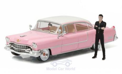 Diecast model cars Cadillac Fleetwood 1/64 Greenlight Series 60 pink/white Bullitt 1955 mit Elvis Figur Cadillac Fleetwood 1/64 Greenlight Series 60 pink/white Bullitt 1955 mit Elvis Figur diecast model cars