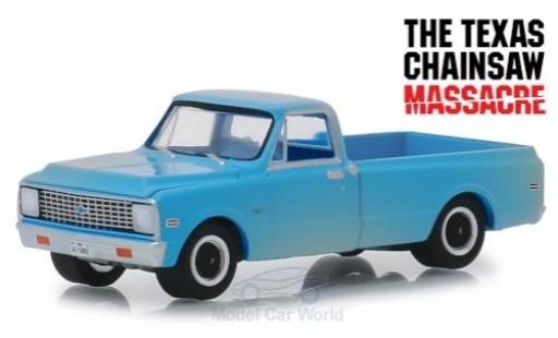 Chevrolet C-10 1/64 Greenlight blue The Texas Chainsaw Massacre 1971 diecast model cars