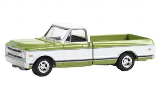 Chevrolet C-10 1/64 Greenlight Custom metallise grün/weiss 1972 1:64 diecast model cars