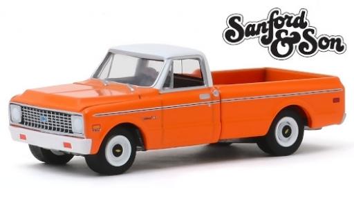 Chevrolet C-10 1/64 Greenlight orange/white Sanford & Son 1971 diecast model cars