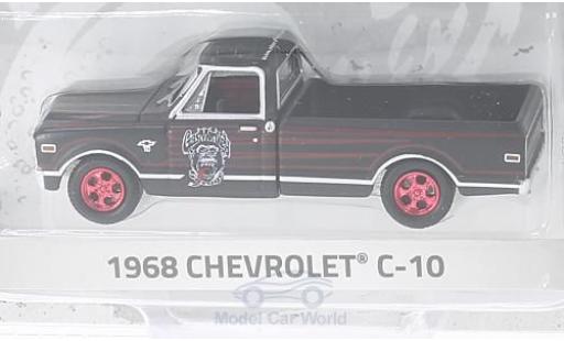 Chevrolet C-10 1/64 Greenlight black/red Gas Monkey Garage 1968 diecast model cars