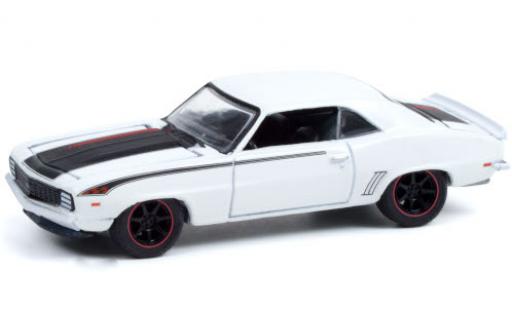 Chevrolet Camaro 1/64 Greenlight Tuning matt-white/matt-black 1969 diecast model cars