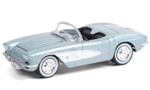 Chevrolet Corvette 1/64 Greenlight 283/315 (C1) metallic blue/white 1961 diecast model cars