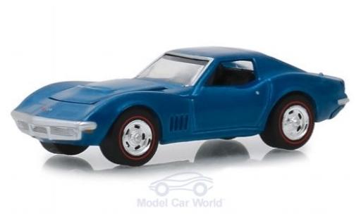 Diecast model cars Chevrolet Corvette C3 1/64 Greenlight L 88 metallic blue 1968 Chevrolet Corvette C3 1/64 Greenlight L 88 metallic blue 1968 diecast model cars