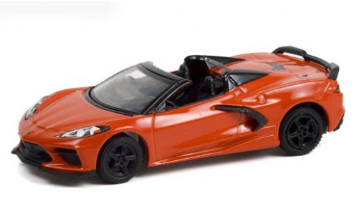 Chevrolet Corvette 1/64 Greenlight Stingray Convertible metallic orange 2021 diecast model cars