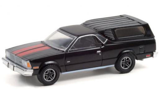 Chevrolet El Camino 1/64 Greenlight SS black/red 1981 mit Campingaufbau diecast model cars