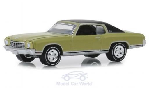 Diecast model cars Chevrolet Monte Carlo 1/64 Greenlight SS 454 green/matt-black 1971 Chevrolet Monte Carlo 1/64 Greenlight SS 454 green/matt-black 1971 diecast model cars