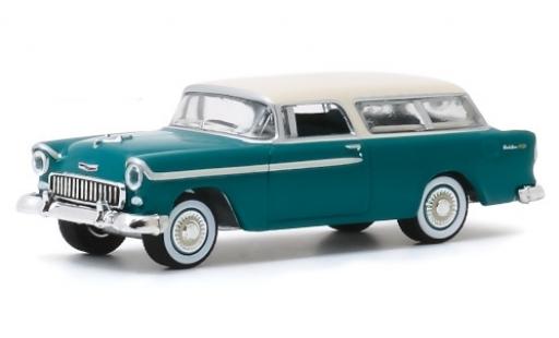 Diecast model cars Chevrolet Nomad 1/64 Greenlight metallic green/white 1955 Chevrolet Nomad 1/64 Greenlight metallic green/white 1955 diecast model cars