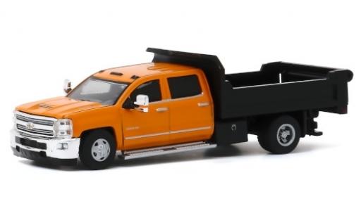 Diecast model cars Chevrolet Silverado 1/64 Greenlight 3500HD Dump Truck orange 2017 Chevrolet Silverado 1/64 Greenlight 3500HD Dump Truck orange 2017 diecast model cars