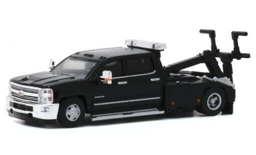 Chevrolet Silverado 1/64 Greenlight 3500HD Wrecker black 2018 diecast model cars