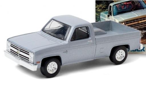 Chevrolet Silverado 1/64 Greenlight metallic grey 1985 diecast model cars