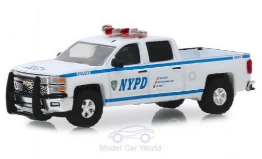 Chevrolet Silverado 1/64 Greenlight red/Dekor NYPD - New York Police Department 2019 diecast model cars