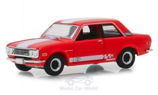 Diecast model cars Datsun 510 1/64 Greenlight red/white 1970 Datsun 510 1/64 Greenlight red/white 1970 diecast model cars