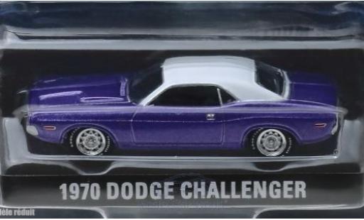 Dodge Challenger 1970 1/64 Greenlight metallic purple/white Graveyard Carz 1970 diecast model cars