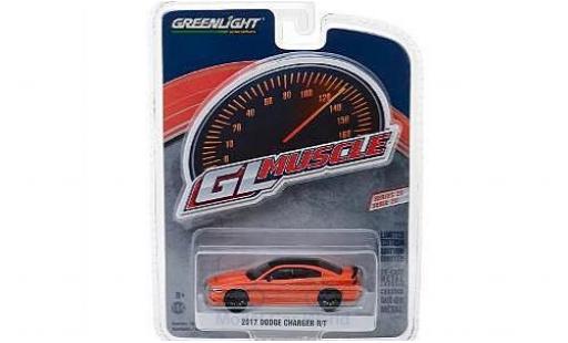 Diecast model cars Dodge Charger 1/64 Greenlight R/T orange/black 2017 Dodge Charger 1/64 Greenlight R/T orange/black 2017 diecast model cars