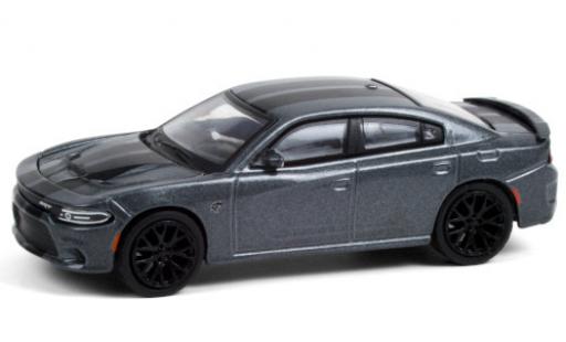Dodge Charger 1/64 Greenlight SRT Hellcat metallic grey/matt-black 2018 diecast model cars
