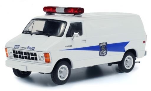 Dodge RAM 1/43 Greenlight B250 Van Indiana State Police 1980 diecast model cars