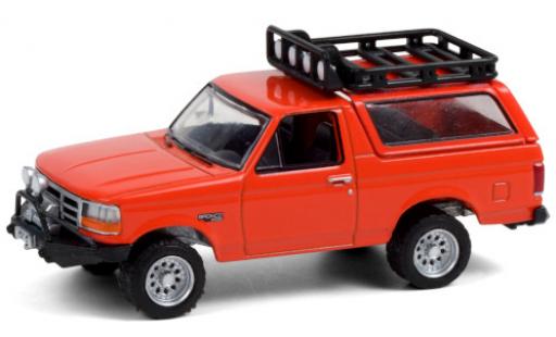 Diecast model cars Ford Bronco 1/64 Greenlight orange 1995 Dach abnehmbar Ford Bronco 1/64 Greenlight orange 1995 Dach abnehmbar diecast model cars