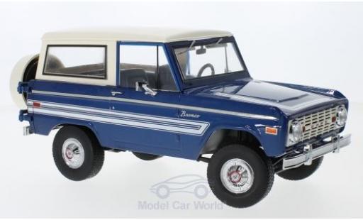 Diecast model cars Ford Bronco 1/18 Greenlight Explorer metallic blue/white 1976 Ford Bronco 1/18 Greenlight Explorer metallic blue/white 1976 diecast model cars