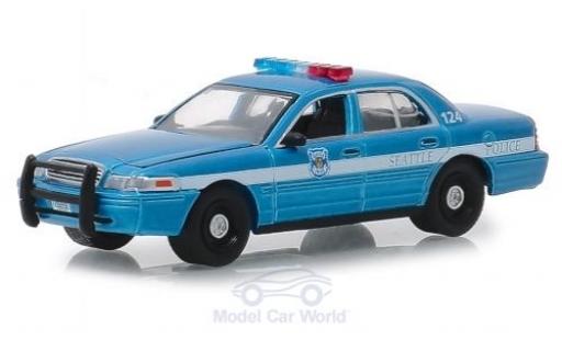 Diecast model cars Ford Crown 1/64 Greenlight Victoria blue Seattle Police 2010 Ford Crown 1/64 Greenlight Victoria blue Seattle Police 2010 diecast model cars