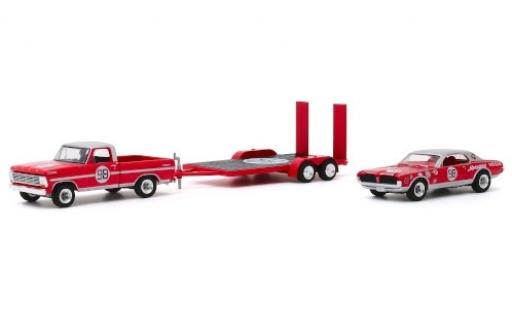 Diecast model cars Ford F-1 1/64 Greenlight 00 1967 avec Flachbettanhänger et Mercury Cougar No.98 D.Gurney Ford F-1 1/64 Greenlight 00 1967 avec Flachbettanhänger et Mercury Cougar No.98 D.Gurney diecast model cars
