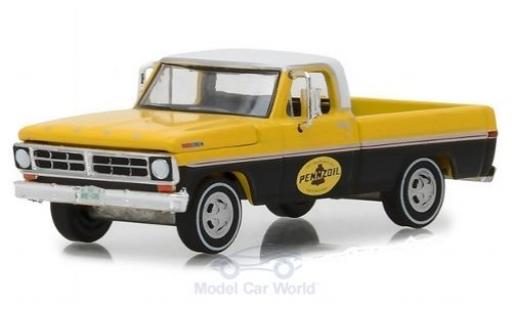 Ford F-1 1/64 Greenlight 00 yellow/black Pennzoil 1972 diecast model cars