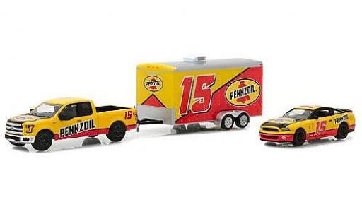Diecast model cars Ford F-1 1/64 Greenlight 50 Pennzoil 2015 with 2012 Shelby GT500 and Enclosed Car Hauler Ford F-1 1/64 Greenlight 50 Pennzoil 2015 with 2012 Shelby GT500 and Enclosed Car Hauler diecast model cars