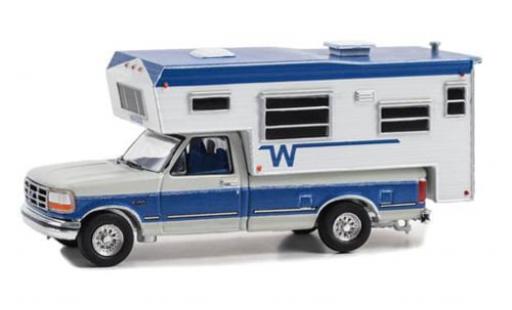 Diecast model cars Ford F-250 1/64 Greenlight grau/blau 1992 1:64 Ford F-250 1/64 Greenlight grau/blau 1992 1:64 diecast model cars