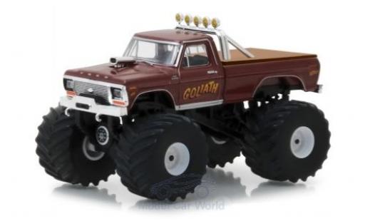 Ford F-250 1/64 Greenlight Monster Truck metallic brown Goliath 1979 diecast model cars